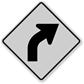 Right Curve (with Sharp Turn Symbol), Description:Right Curve, Author:RoadTrafficSigns.com, Copyright:www.RoadTrafficSigns.com