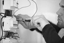 Image result for Electrician fits wires, switches, bulbs, fans etc.